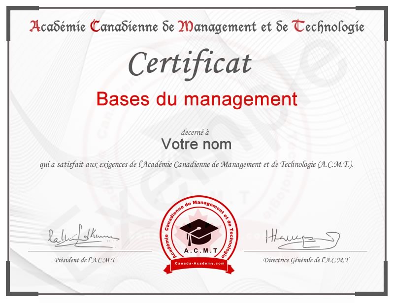 meilleur certificat en management